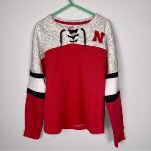 NWT Girl’s 6T Nebraska Cornhusker Lace-Up Long Sleeve Shirt